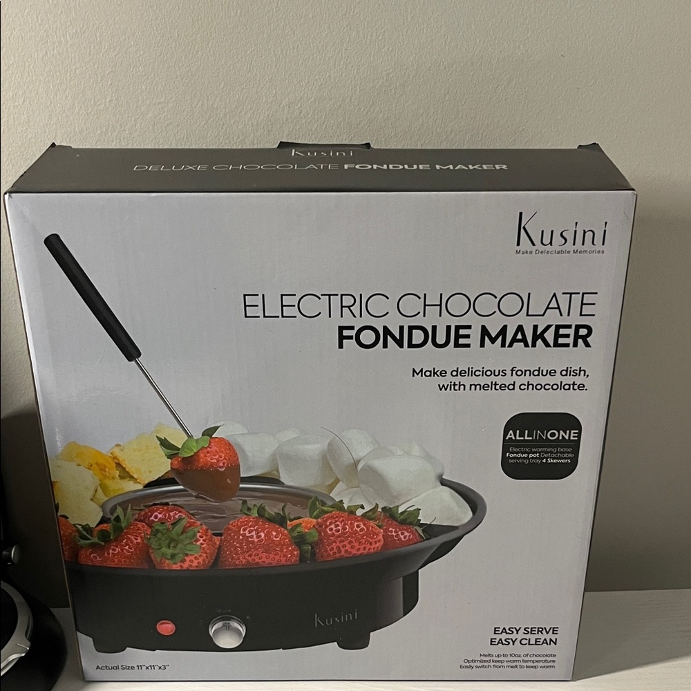 Kusini Electric Chocolate Fondue Maker - Black
